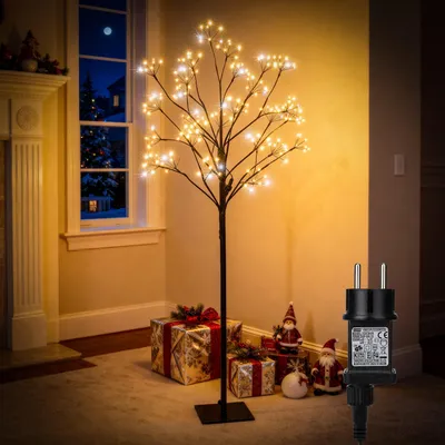 Kunstbaum mit 261 LEDs, Cool White, Timer, für Außen