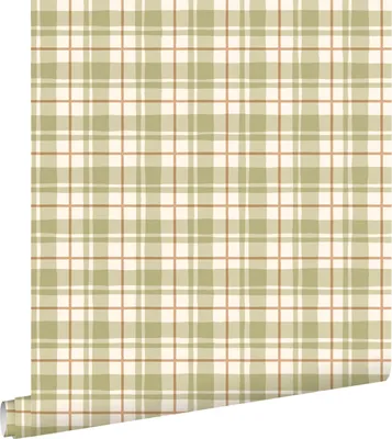 Produktbild von ESTAhome Tapete Karomuster Grün und Braun 50 x 900 cm
