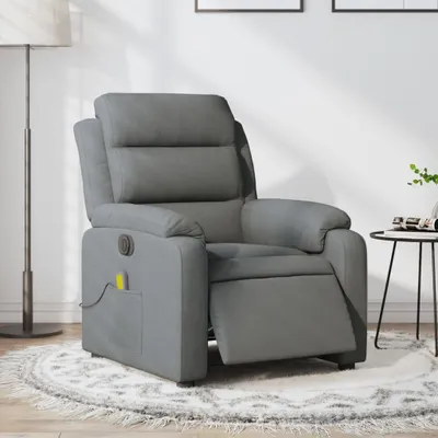 Produktbild von Massagesessel Elektrisch Dunkelgrau Stoff , Klassische Sessel 2024 Neu