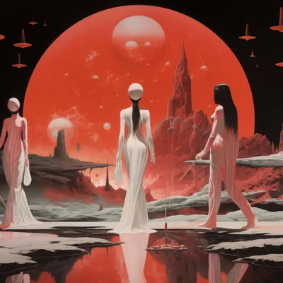 Image de Affiche 90 x 90 cm Voyageurs d'un autre monde