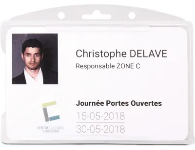 Immagine prodotto di Portabadge di sicurezza 65x95mm in plastica trasparente PU=10 pezzi