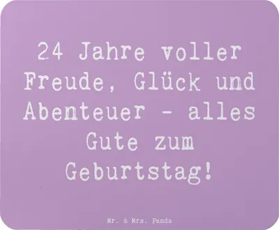 Produktbild von Mr. & Mrs. Panda Mouse Pad Spruch 24. Geburtstag - Lavendeltraum - Geschenk, Geburtstagsgeschenk, mauspad laptop, liebevoll gestaltet, mausteppich, Mousepad, Jubiläum