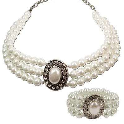 Produktbild von Alpenflüstern Trachtenschmuck-Set Perlen-Trachtenkette und Trachten-Armband Siss
