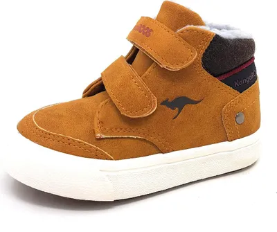 Image de KangaRoos KaVu Primo V, chaussures pour enfants, bottes pour garçons, fermeture velcro, couleur marron, style décontracté