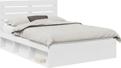Obrázok produktu pre Rám postele Biela 160 x 200 cm Masívne borovicové drevo