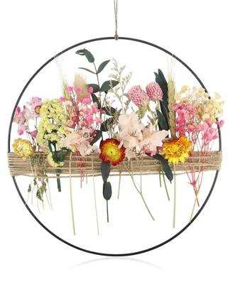 Produktbild von Trockenblumenkranz Türkranz 30cm Ganzjährig Trockenblumen