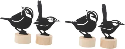 Produktbild von 2 Sets x 2 Vogel-Memohalter – Tischständer für Karten und Fotos