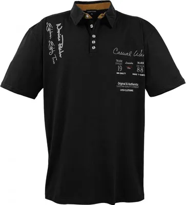 Immagine prodotto di Taglie forti Polo alla moda a maniche corte LAVECCHIA Nero 8XL