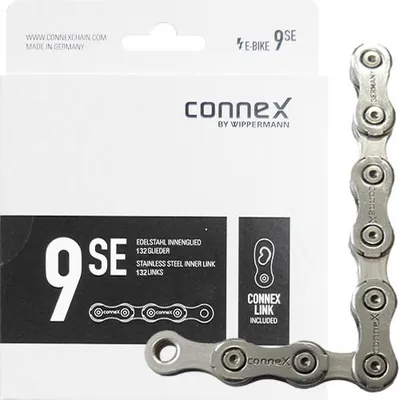 Produktbild von Connex Kette 9sE 9-fach E-25 Nickel/Edelstahl 132 Glieder silber.