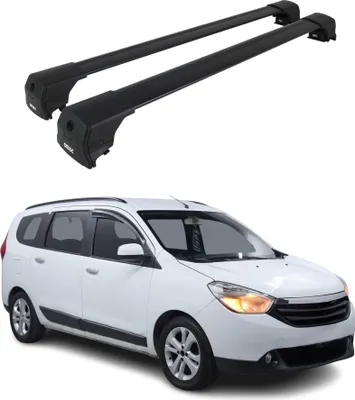 Image de Barres De Toit Transversales pour Dacia Lodgy 2012-2023 Aluminium Noir ABE