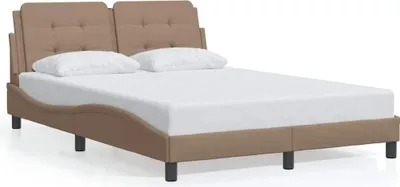 Produktbild von vidaXL Bettgestell ohne Matratze "Zadar" Cappuccino-Braun 120x200 cm Kunstleder