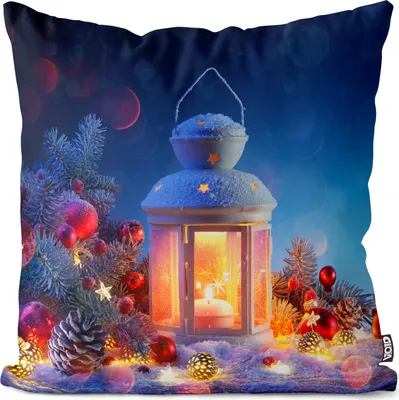 Produktbild von VOID Winter Laterne Kissenbezug Kissenhülle Sofakissen Kissen Deko Outdoor-Kissen Dekokissen