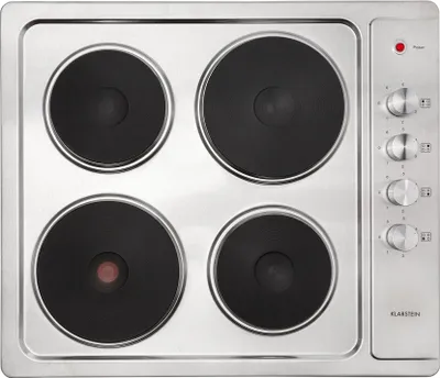 Image de Klarstein Plaque de cuisson électrique 5500W, Plaque Electrique, Plaque 4 Feu, Tables de Cuisson Portable, Rechaud Electrique, Cuisinière Electrique Puissante, Gris