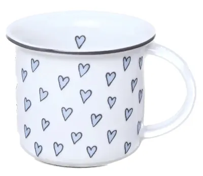 Obrázek produktu pro Český porcelán Tina Modrá srdíčka plecháček na espresso 0,10 ltr.