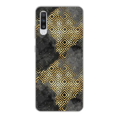 Produktbild von MuchoWow® Handyhülle Schutzhülle Hülle für Samsung Galaxy A70 Gold - Marmor - Muster Silikon Softcase Handy Hülle - Schutzhaube