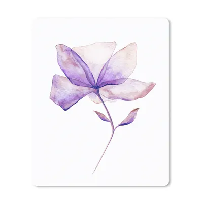 Produktbild von MuchoWow® Mauspad Mousepad Blumen - Aquarell - Lila 30x40 cm - Mousepads - Maus Mat - Pad - Mausunterlage - Mausmatten
