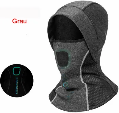Produktbild von ROCKBROS Sturmhaube Balaclava Fahrrad Mütze Motorrad Warm Grau DHL