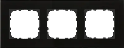 Image de Cadre en verre MDT, triple, 55 mm, noir, 1 pièce.