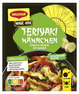 Obrázek produktu pro Maggi Fix Magic Asia Teriyaki – kuřecí maso, sladkokyselé a pikantní, balení 43 g