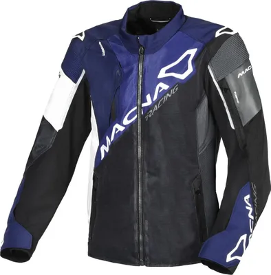 Image de Veste textile pour moto Macna Sigil, noir/bleu/blanc, M