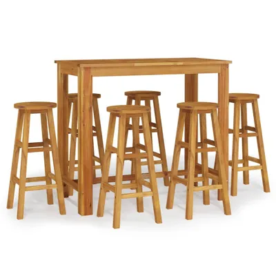 Produktbild von 7-tlg. Gartenbar-Set Massivholz Akazie