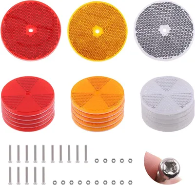 Produktbild von 45 Stück runde Frontreflektoren für Anhänger, Auffahrrampen und Reflektoren