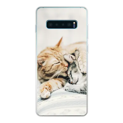 Produktbild von MuchoWow® Handyhülle Schutzhülle Hülle für Samsung Galaxy S10 Plus Katzen - Sofa - Wohnzimmer Silikon Softcase Handy Hülle - Schutzhülle