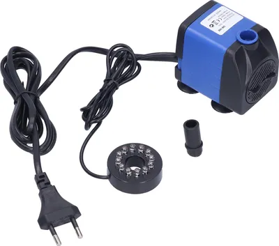 Imagen del producto de Bomba de fuente sumergible 3 en 1, bomba de agua para acuarios con luz LED de 7 colores