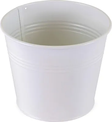 Immagine prodotto di Vaso da fiori in metallo bianco 14 x 13 cm