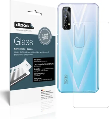Produktbild von 2x Schutzfolie für Oppo Realme Narzo 20 Pro Rückseite matt - Anti-Shock 9H Folie dipos Glass Kunststoffglas