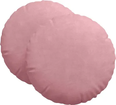 Produktbild von vidaXL Sitzkissen 2 pcs Rosa Ø 80 x 29 cm Samt