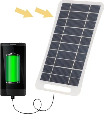 Produktbild von 5W 5V USB Solarpanel Ladegerät – Tragbares monokristallines Solarpanel für Camping, Outdoor & Reisen