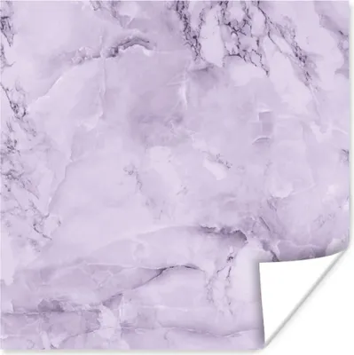 Produktbild von MuchoWow® Poster Marmor - Adern - Violett 50x50 cm - Wohnzimmerdekoration