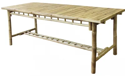 Immagine prodotto di Tavolo rettangolare da esterno 200x80xH75 cm con struttura in bamboo Tropikal