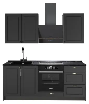 Immagine prodotto di Cucina monoblocco Vicco Fame-Line Oro-antracite rustico/Antracite 190 cm, PL Antracite, Model 64839