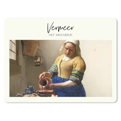 Produktbild von MuchoWow® Mauspad Mousepad Milchmädchen - Vermeer - Alte Meister 23x19 cm - Mousepads - Maus Mat - Pad - Mausunterlage - Schreibtischunterlage - Mauspad