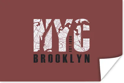 Produktbild von MuchoWow® Poster New York - NYC - Brooklyn 60x40 cm - Schlafzimmerdekoration