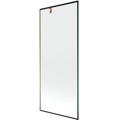 Obrázok produktu pre Mexen Next vaňová zástena jednokrídlová 80 x 150 cm, Čierny vzor, Zlatoružová - 895-080-000-00-70-60