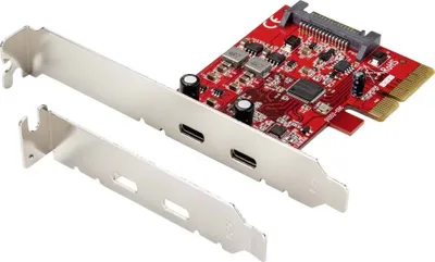 Produktbild von Renkforce RF-4599664 2 Port USB 3.1 Gen 2 Controllerkarte USB-C® (USB 3.1 Gen 2) PCIe
