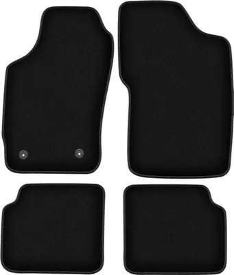 Image de Tapis de sol velours sur-mesure pour Peugeot 309 (1985-1993, liftback) noir, jeu 4 pièces, fixations