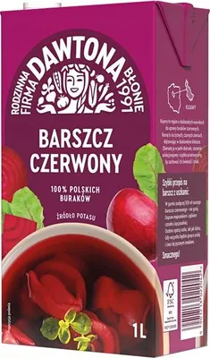 Zdjęcie produktu dla Barszcz czerwony Dawtony gotowy do spożycia 1 litr