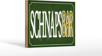 Produktbild von Holzschild  Schnapsbar Kneipe Bar, 40 x 30 cm, Holzschilder Spruch Gäste Theke