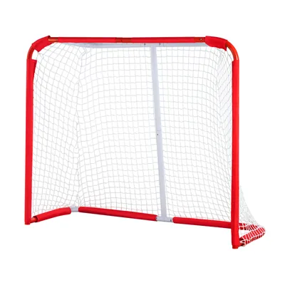 Obrázek produktu pro VEVOR hokejová branka street hokejová síť, street hokejová branka hokejová síť, 137 x 60 x 112 cm hokejová tréninková branka, hokejová street sada, přenosná vnitřní/venkovní hokejová branka se sítí, bílá/červená, tréninková
