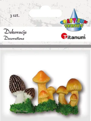 Obrázok produktu pre Dekorácia mini huby 3 kusy Titanum