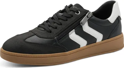 Produktbild von MARCO TOZZI Damen Sneaker flach mit, Schwarz (Black/White), 39 EU