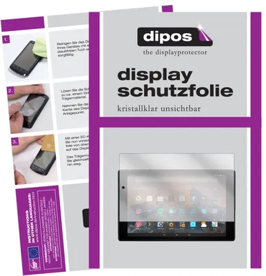 Produktbild von 2x Schutzfolie für Amazon Fire HD 10 (2019) klar Displayschutzfolie Folie Display Schutz dipos