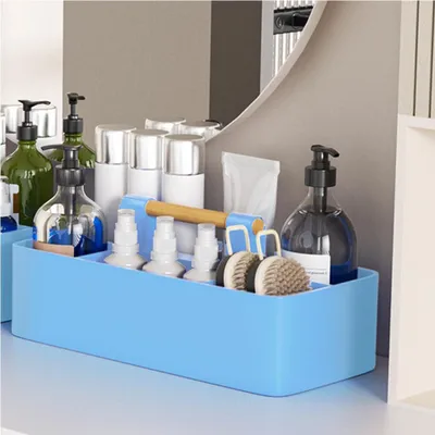 Image de Rangements empilables pour le bureau, la cuisine et la salle de bains, avec poignées, en plastique, pour les placards de cuisine.