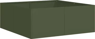 Obrázek produktu pro vidaXL květináč olivově zelený 80x80x30 cm ocelový