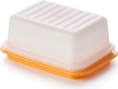 Obrázok produktu pre TUPPERWARE maslový poklad biely oranžový maslový poklad chladnička