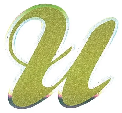 Zdjęcie produktu dla Naklejka z monogramem litery U, złoty, metaliczny